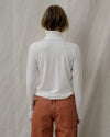 BASERANGE French bamboo fiber high collar T-shirt top soft and comfortable skin-friendly BAS-TOTN-BL-000-UNDYED
